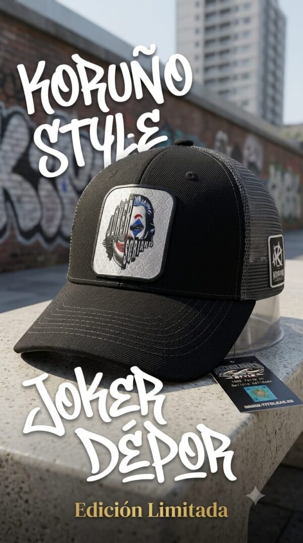 Gorra Koruño Style Joker Soriano Negra y gris