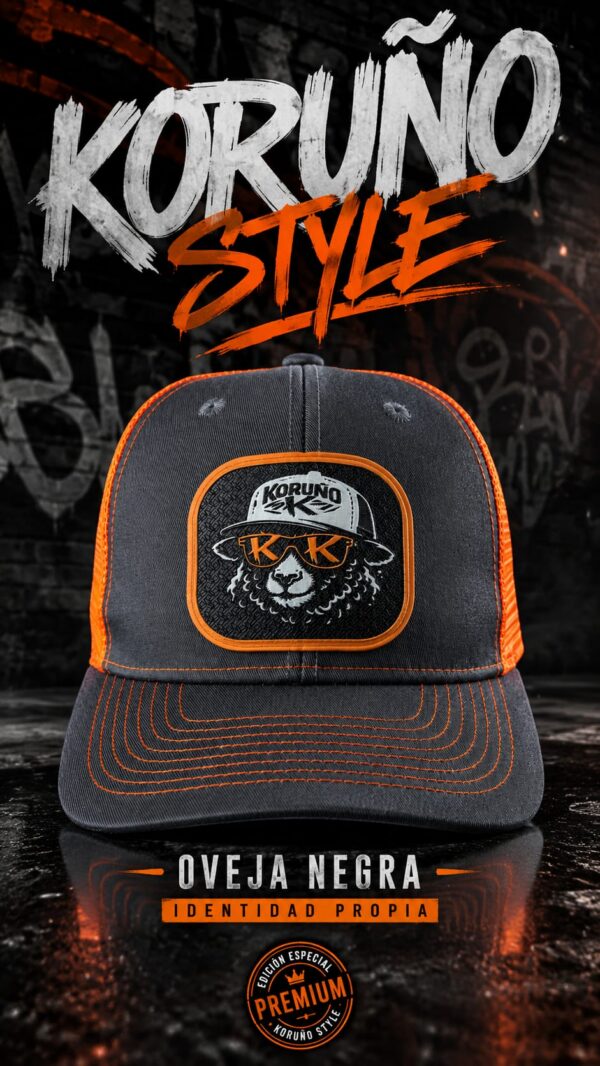 Gorra Koruño Style Oveja Negra Naranja