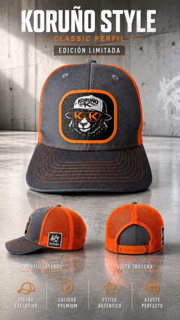 Gorra Koruño Style Oveja Negra Naranja