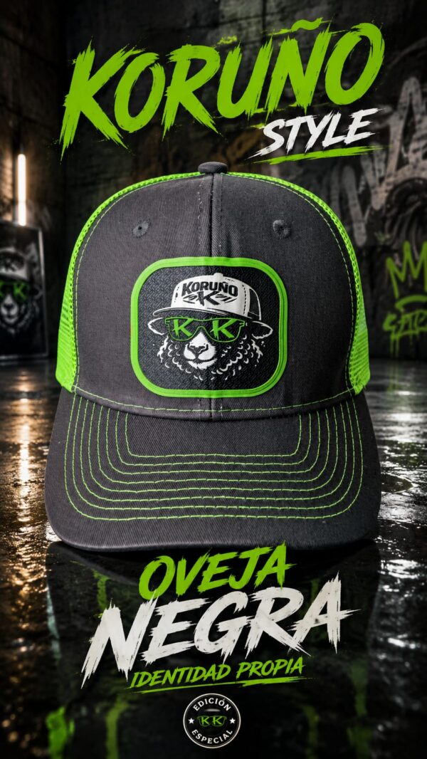 Gorra Koruño Style Oveja Negra Verde