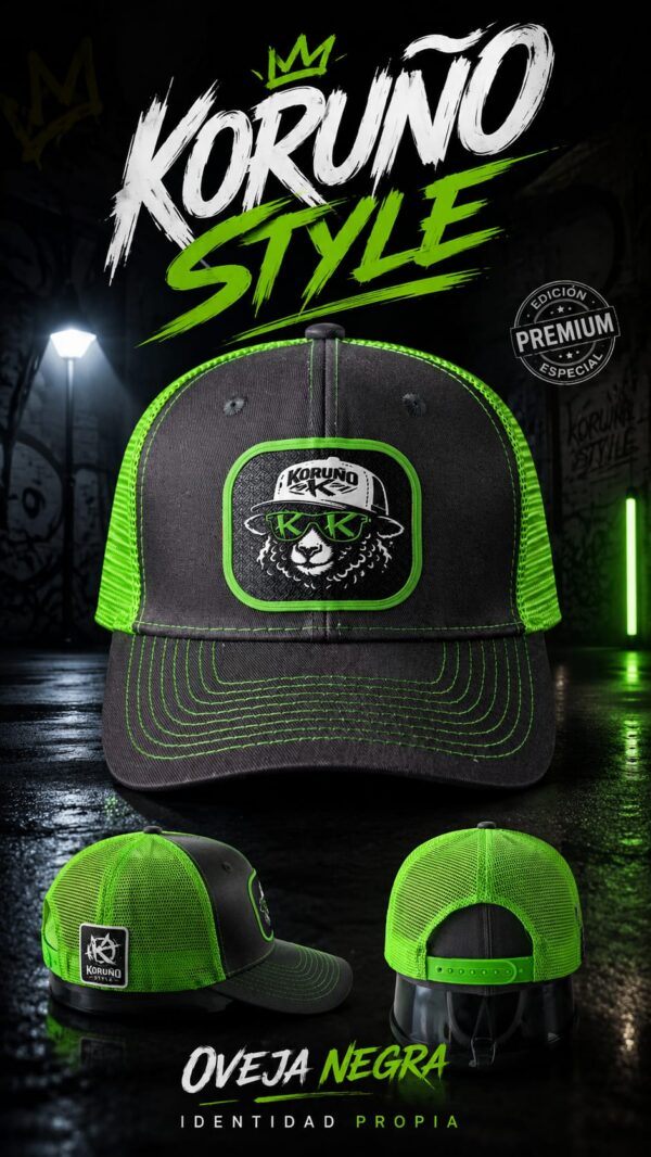 Gorra Koruño Style Oveja Negra Verde