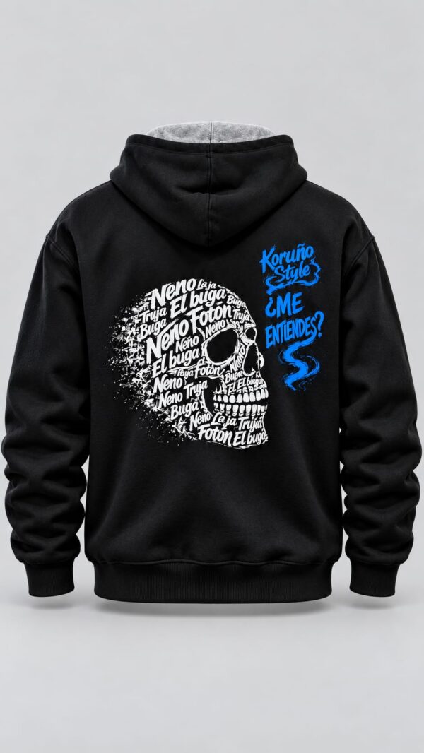 Sudadera con Capucha Koruño Style Calavera Fotón Fogata
