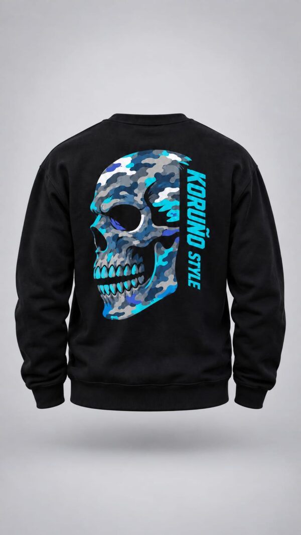 Sudadera Koruño Style Calavera Blanquiazul