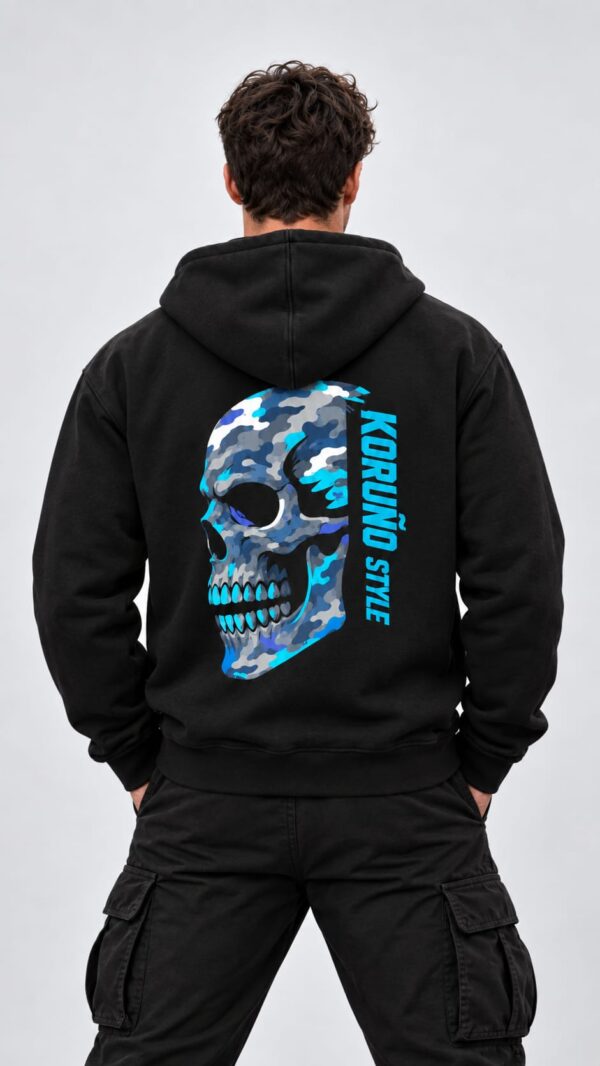Chaqueta Koruño Style Calavera Camuflaje Azul