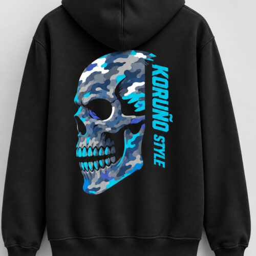 Chaqueta Koruño Style Calavera Camuflaje Azul